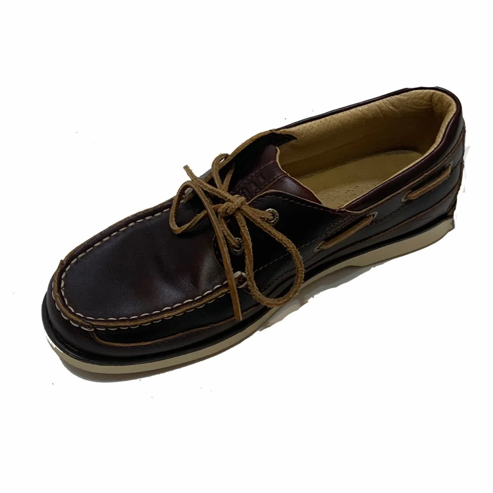 8.5 / L.L. Bean Men's Brown Leather Boat Shoes